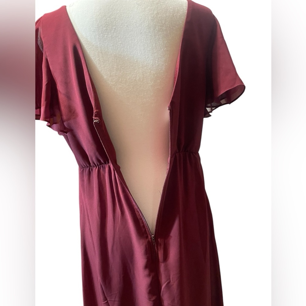 BIRDY GREY, Elegant Burgundy Maxi Dress - Picture 4 of 8